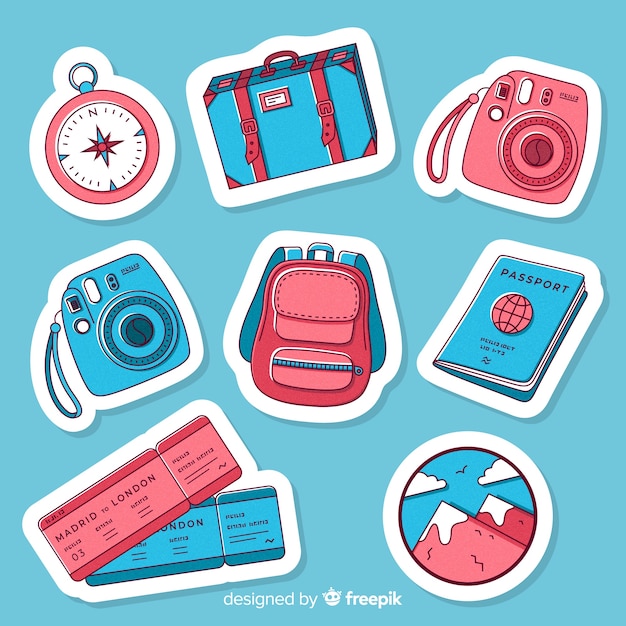 Travel sticker collection