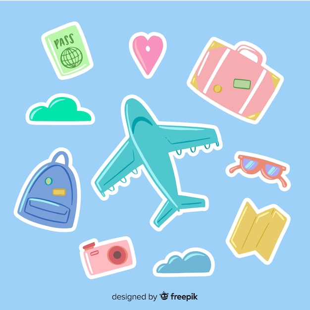 Travel sticker collection