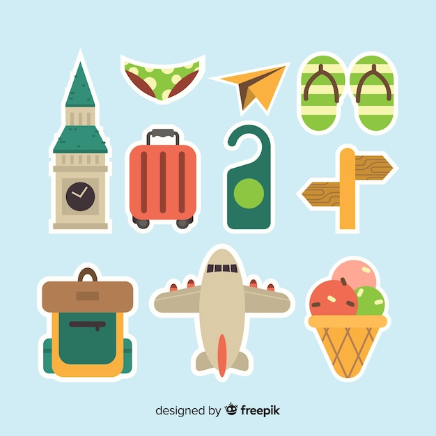 Travel sticker collection