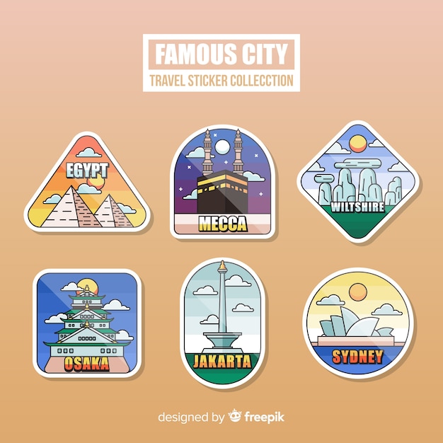 Travel sticker collection