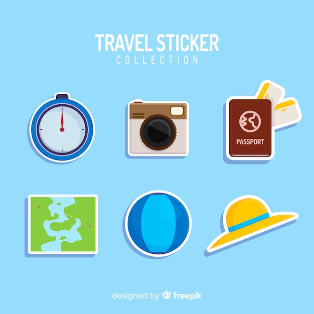 Travel sticker collection