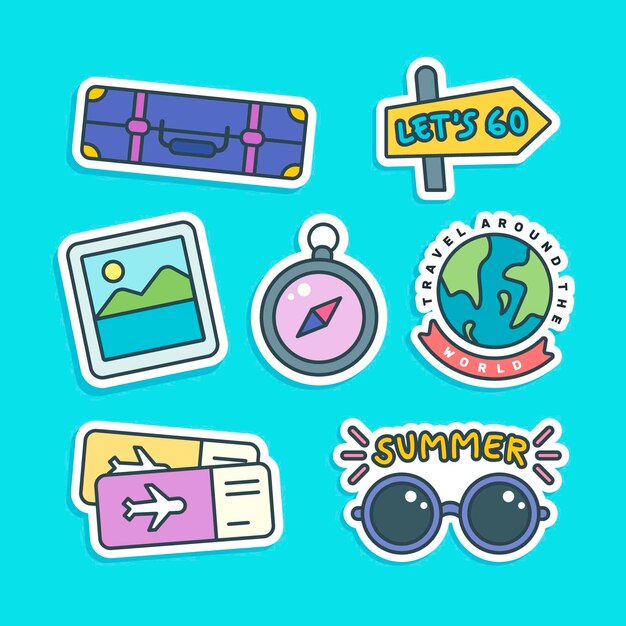 Travel sticker collection