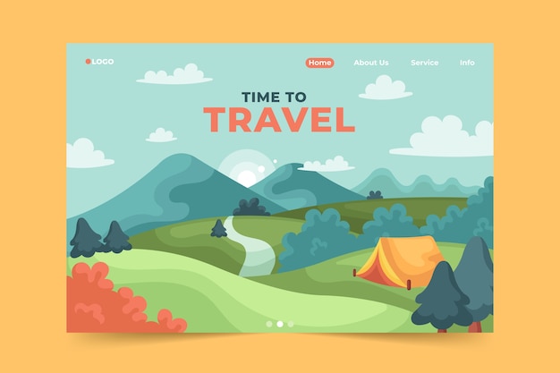 Travel template landing page