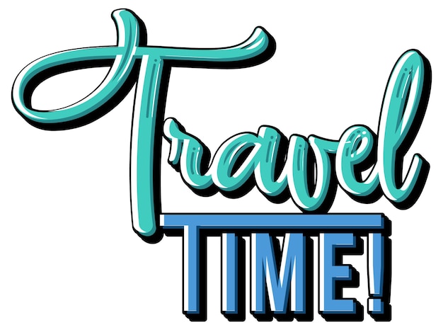 Travel Time typography design