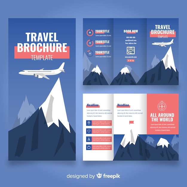 Travel trifold brochure template