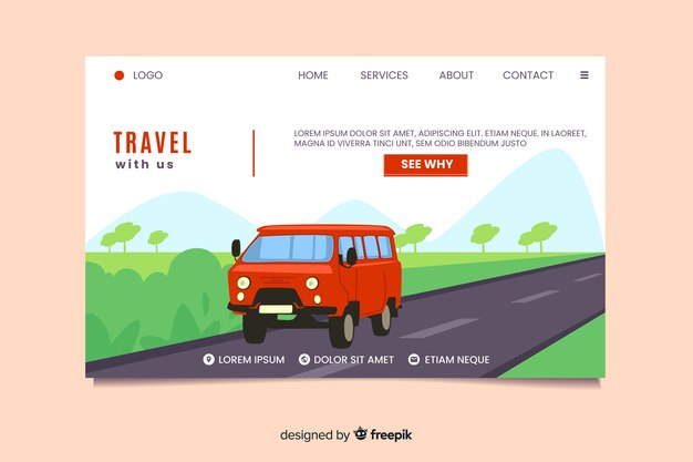 Travel with us landing page