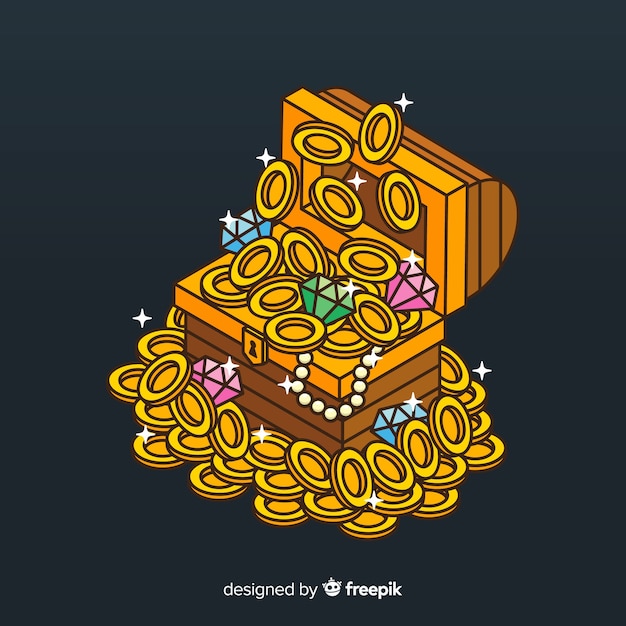 Free Vector treasure box background