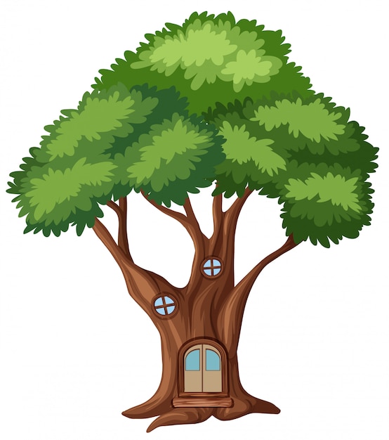 Free Vector a tree house isolated