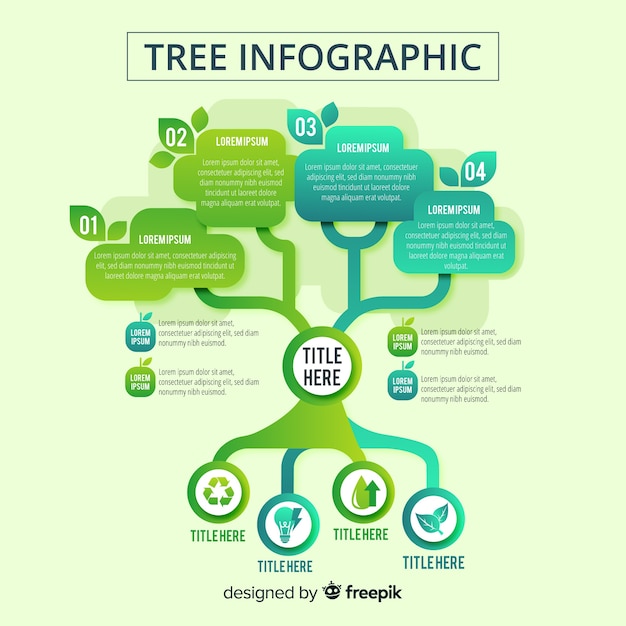 Tree infographic background