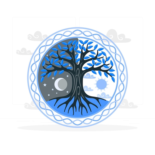 Free Vector tree life concept illustration