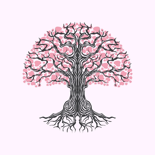 Free vector tree life hand drawn illustration