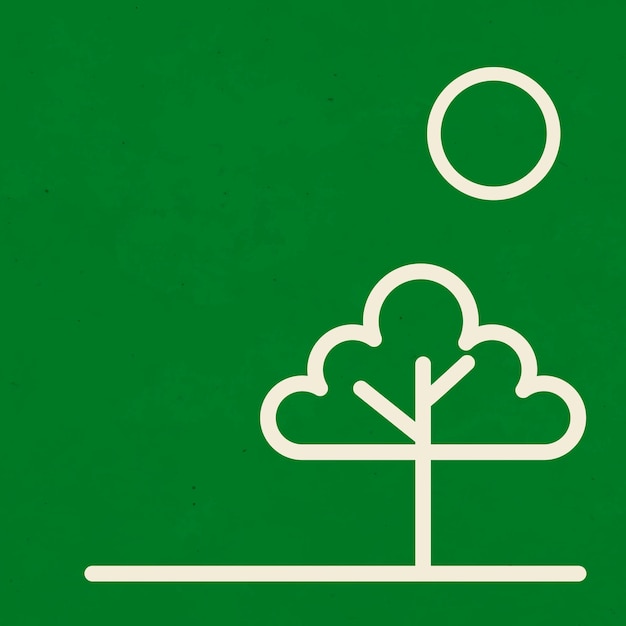 Free vector tree line green background