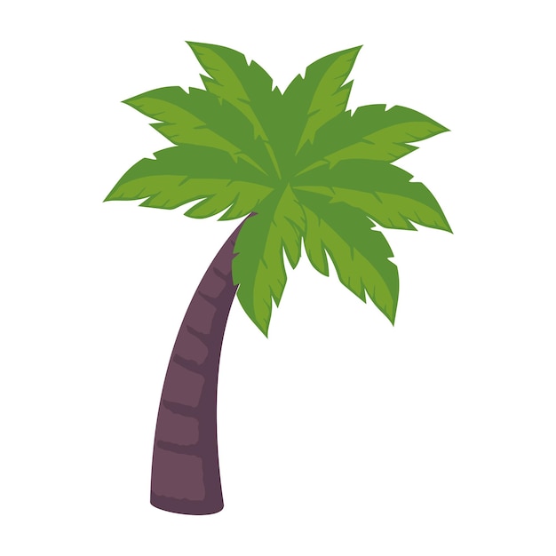 Free vector tree palm silhouette style icon