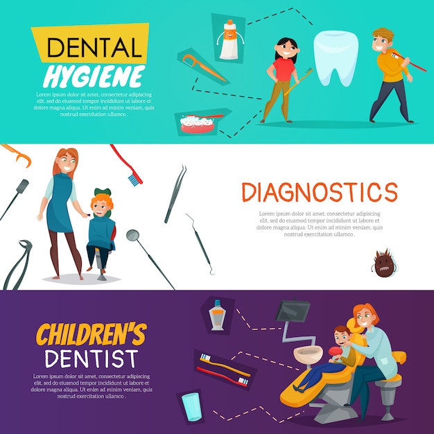 Tree pediatric dentistry with dental hygiene diagnostics for children