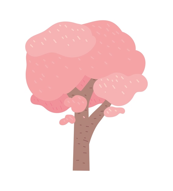 Free Vector tree season spring icon isolated