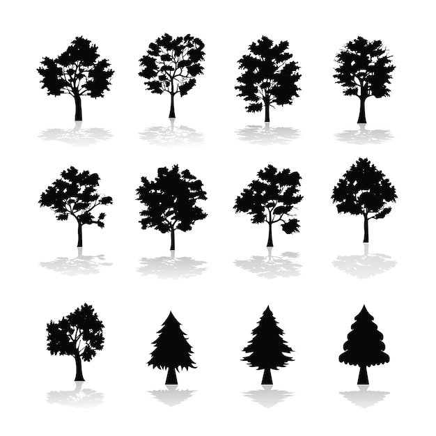 Tree silhouettes collection