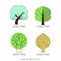 Free vector trees logos collection for companies