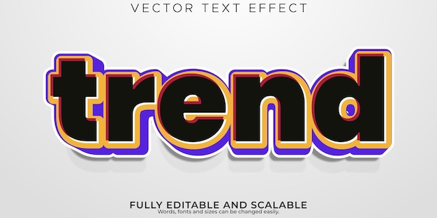 Free Vector trend text effect editable sale and fashion text style