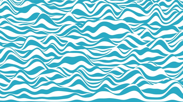 Trendy 3D blue and white stripes distorted backdrop