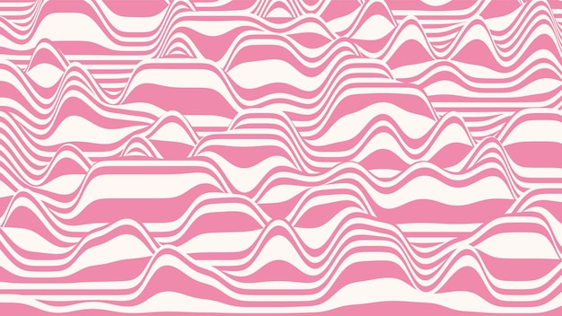 Trendy 3D lollipop stripes distorted backdrop