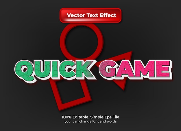 Free Vector trendy 3d text effect game