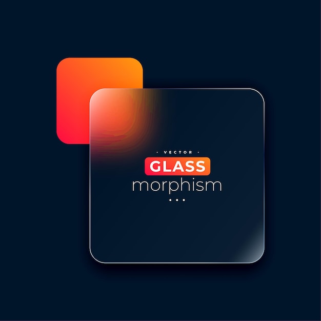 Free Vector trendy glassmorphism background with glossy frosted efect