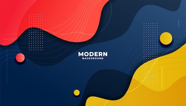 Trendy modern fluid gradients wave shapes background