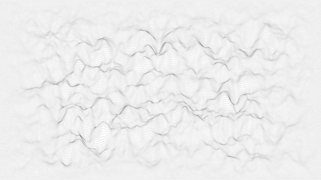 Trendy ultra thin striped backdrop with wave distortion lines Abstract noise landscape Procedural ripple background