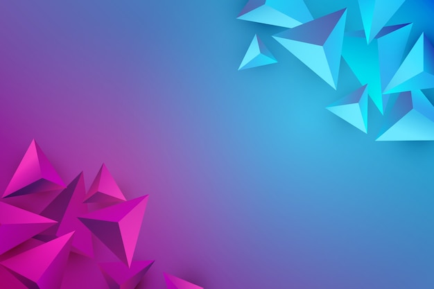 Triangle background with vivid colors