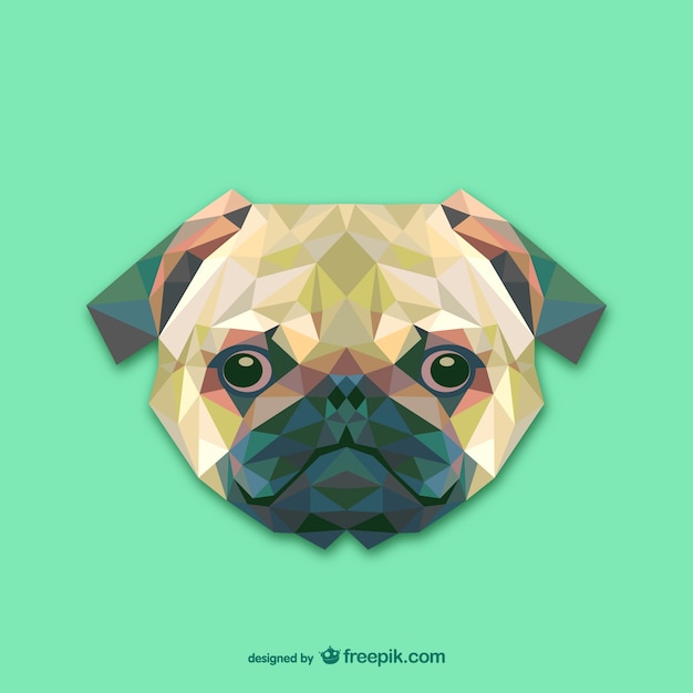 Free vector triangle dog design