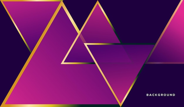 Triangle luxury modern background gold gradient