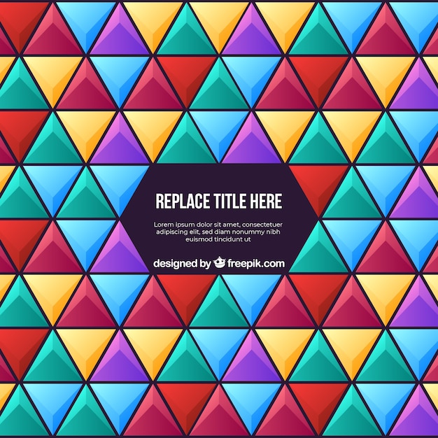 Triangles background with different colors