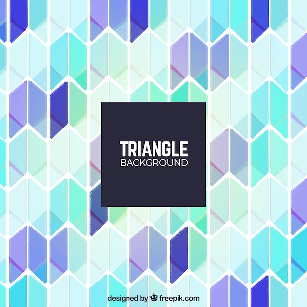 Triangles background with gradient blues