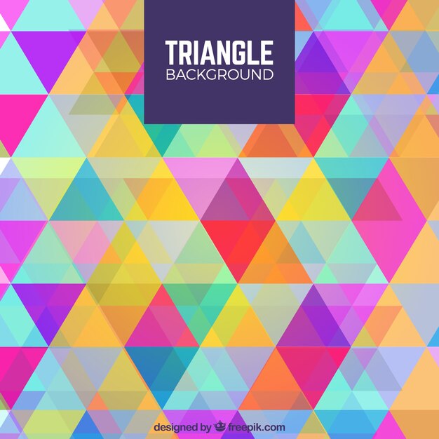 Triangles background with many colors