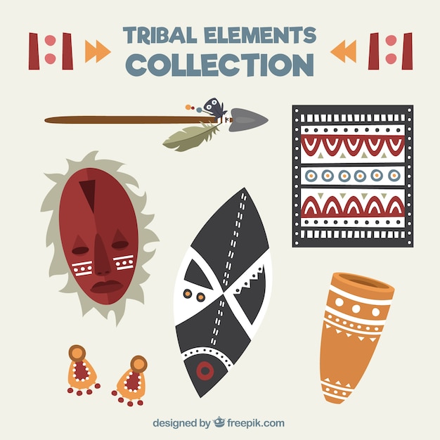 Free Vector tribal decorative elements set