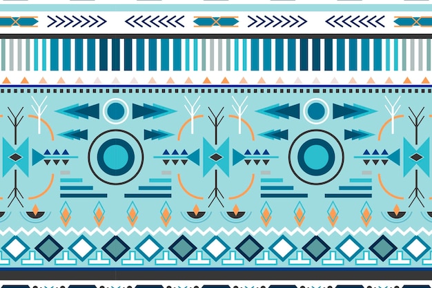 Free vector tribal pattern, background vector, seamless blue design