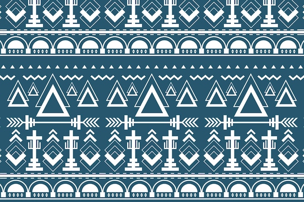 Free vector tribal seamless pattern, blue background vector