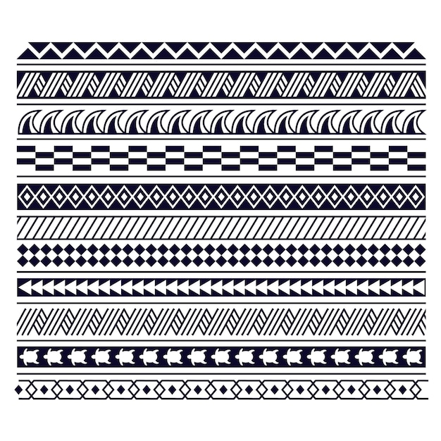 Free Vector tribal tattoo border element