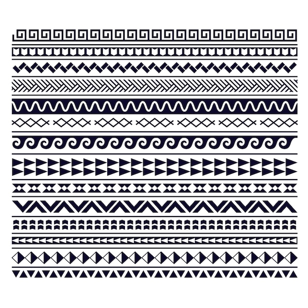 Free Vector tribal tattoo border element