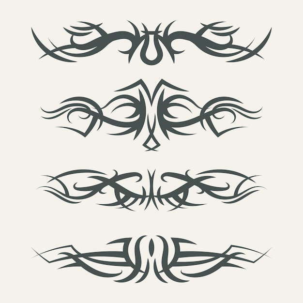 Free Vector tribal tattoo border element