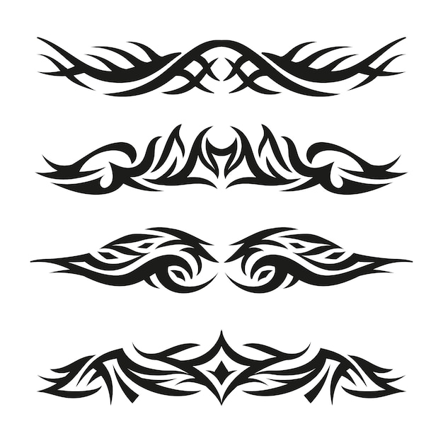 Free Vector tribal tattoo border element