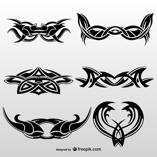 Free vector tribal tattoos art collection