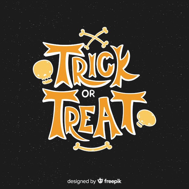 Free Vector trick or treat on a black background