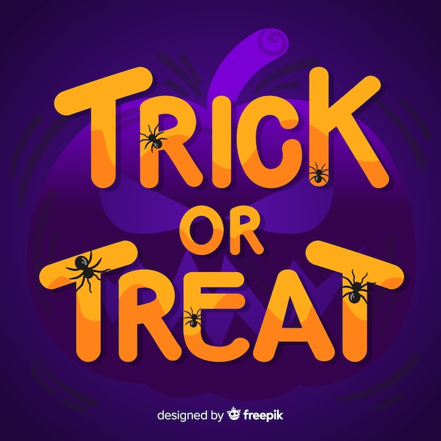 Trick or treat lettering background