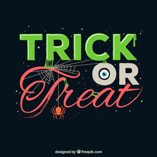 Free vector trick or treat lettering