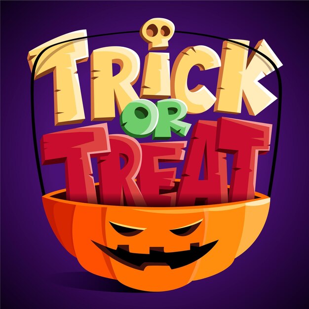 Trick or treat lettering