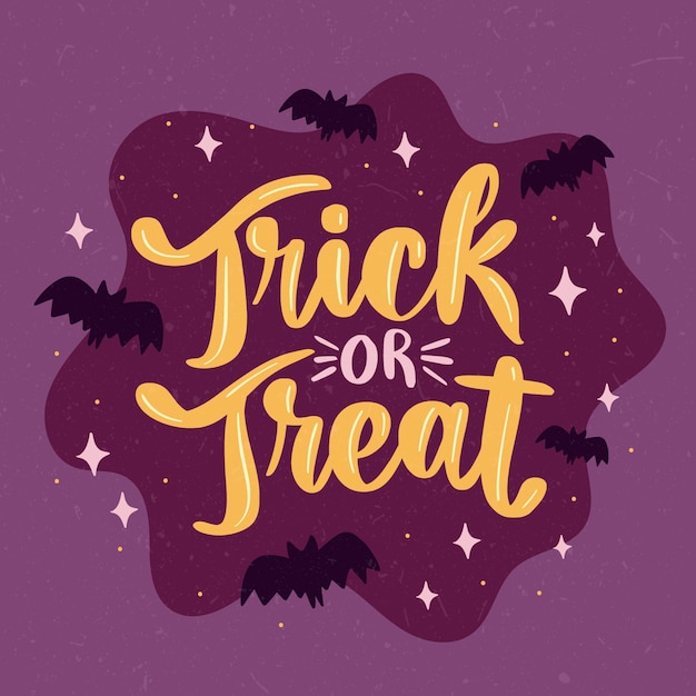 Free vector trick or treat lettering