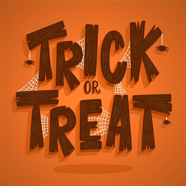 Trick or treat lettering