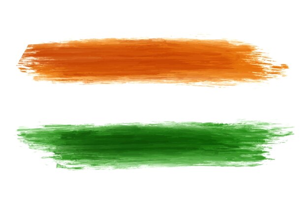 Free Vector tricolor brush stroke india independence day background