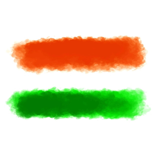 Free Vector tricolor brush stroke india independence day background